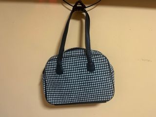 Bolso Harris Tweed Lana 100% Negro/Blanco