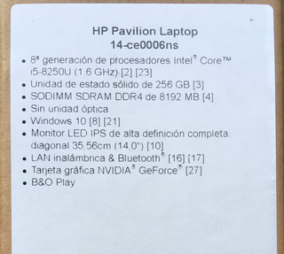 HP Pavilion Laptop 14 Plata