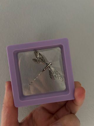 Colgante Libélula Plata 4cm