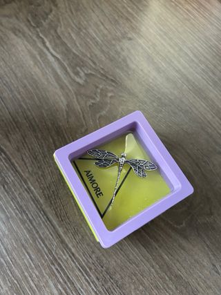 Colgante Libélula Plata 4cm