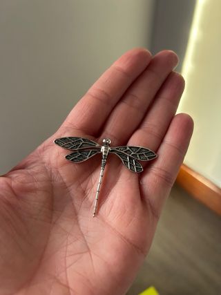 Colgante Libélula Plata 4cm