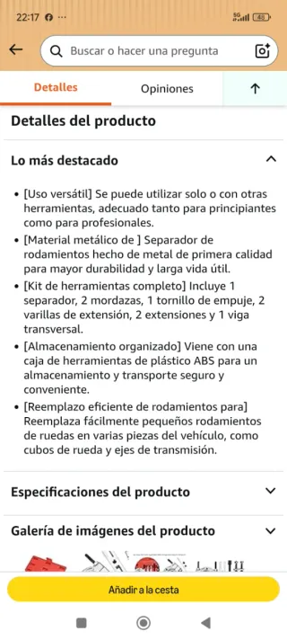 Extractor de rodamientos portátil