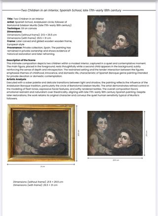 Oleo Antiguo Español Barroco S. XVII Niños