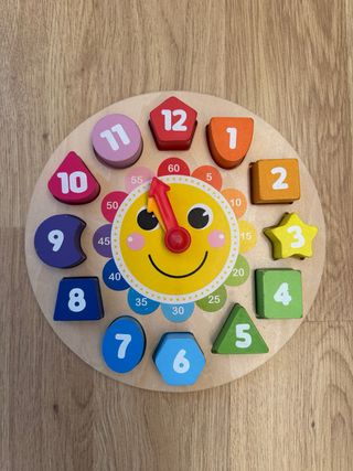 Reloj educativo de madera