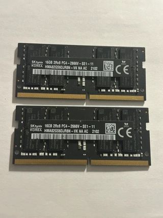 2x 16GB DDR4 SK Hynix PC4-2666V SODIMM