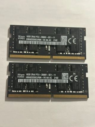 2x 16GB DDR4 SK Hynix PC4-2666V SODIMM