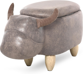 Pouf Contenitore a Forma di Bufalo, Pouf Moderno d