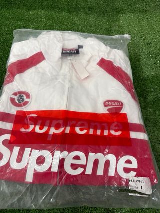 Chaqueta Supreme x Ducati Blanca y Roja