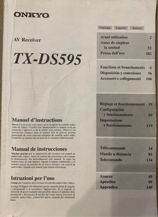 Amplificador Onkyo TX-DS595 + Audio JAMO