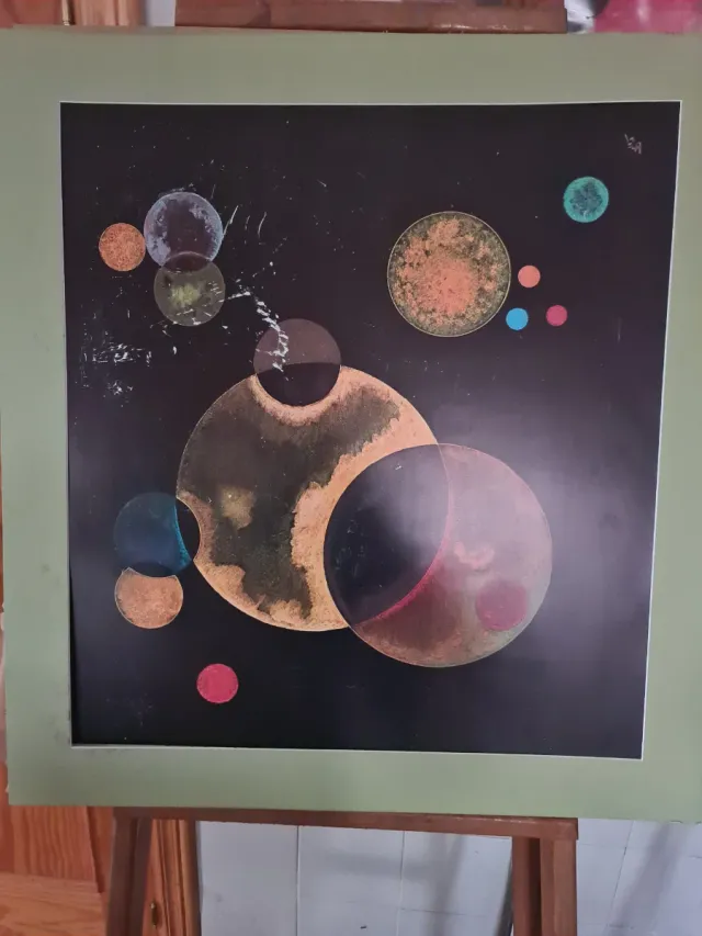 Lámina abstracta círculos pesados