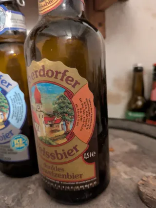 2 Bottiglie Vuote di Birra Oberdorfer Weissbier