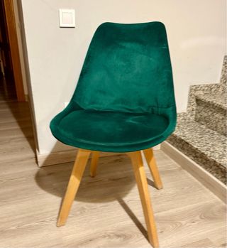 Pack 4 Sillas Nórdicas Terciopelo Verde