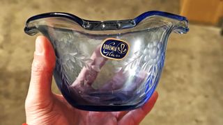 Set 2 Vasi Vetro Bohemia Blu e Verde