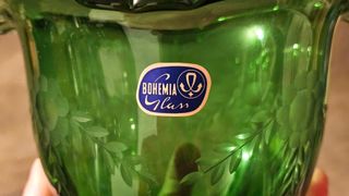 Set 2 Vasi Vetro Bohemia Blu e Verde