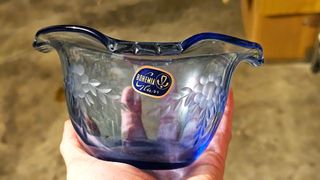 Set 2 Vasi Vetro Bohemia Blu e Verde