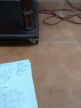 Mueble auxiliar madera 3 repisas y ruedas