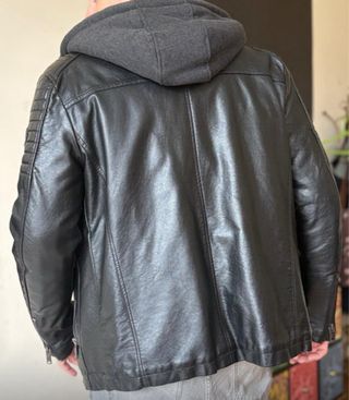 Chaqueta de Cuero Negra Hombre