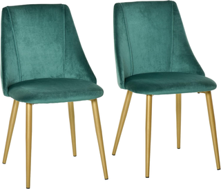 Set 2 Sedie da Pranzo Imbottite Moderne con Rivest