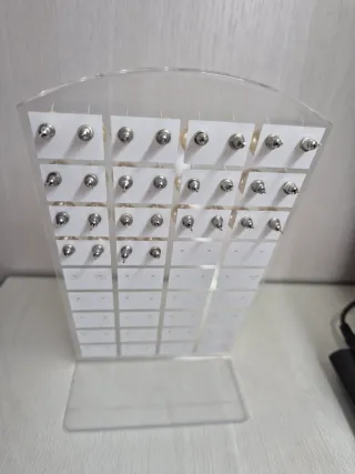 Set 14 pares pendientes perla