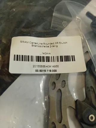 Coppia dischi freno bici 6 fori 140mm SRAM XR CLXR