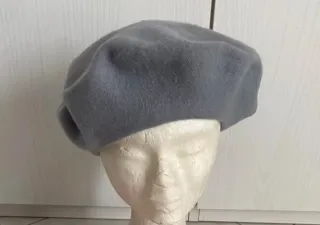 Cappello basco donna vintage grigio