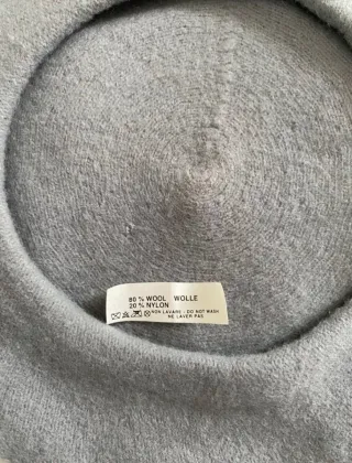 Cappello basco donna vintage grigio