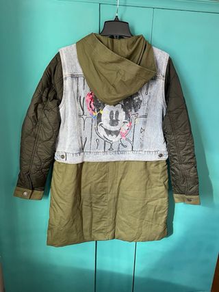 Abrigo Mickey Mouse Denim y Acolchado