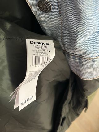 Abrigo Mickey Mouse Denim y Acolchado