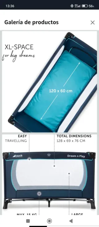 Cuna de viaje Hauck Dream n Play Plus