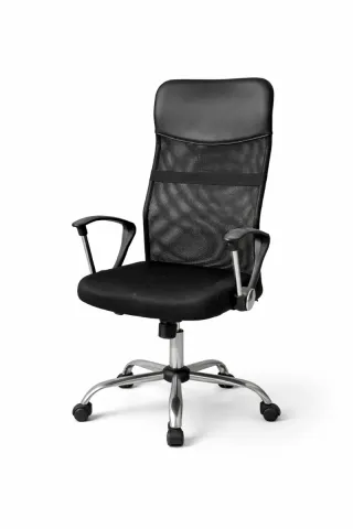 Silla de escritorio ergonómica negra