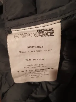 Chaqueta Rock Experience plumífera Talla M