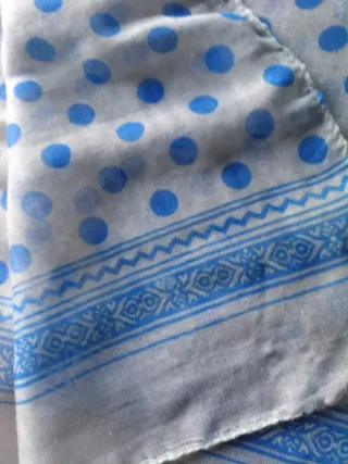 Fular mujer azul y turquesa