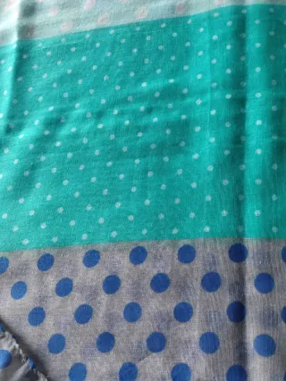 Fular mujer azul y turquesa