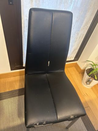 Juego de 4 Sillas Comedor Negras