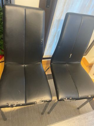 Juego de 4 Sillas Comedor Negras