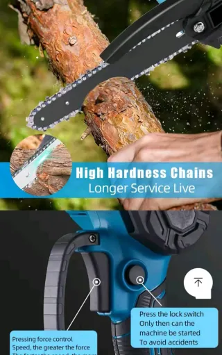 Mini motosierra 6 pulgadas con 2 baterías Lithium