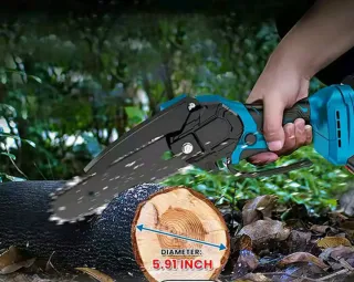 Mini motosierra 6 pulgadas con 2 baterías Lithium