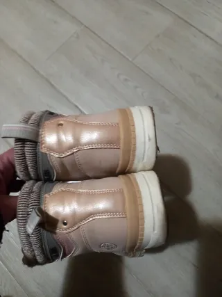 Scarponcini beige/rosa