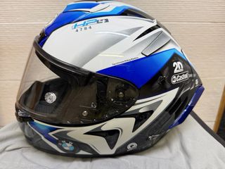 Casco Moto SHOEI Azul Blanco