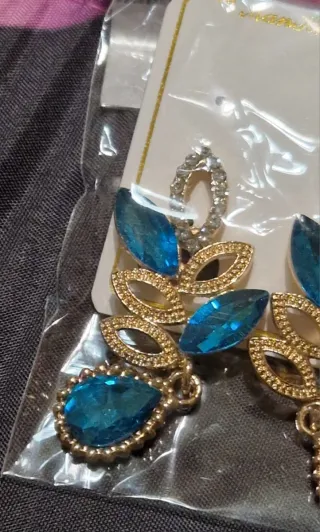 Orecchini donna blu e oro