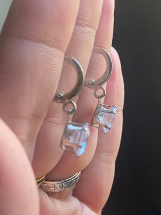 Pendientes de plata con circonita