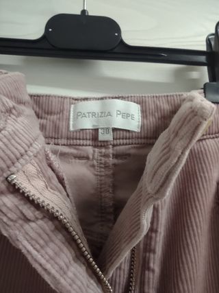Patrizia Pepe pantalone velluto coste rosa tg 38