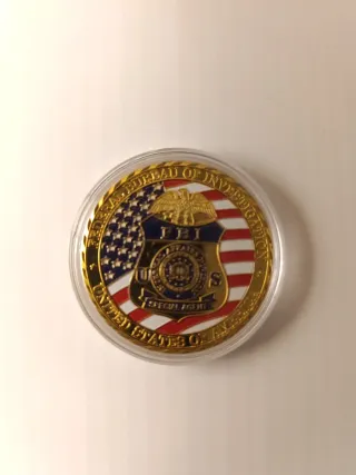 Réplica Moneda Dorada FBI - Special Agent