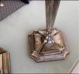 Candelabros Alpaca Plateada para 3 velas