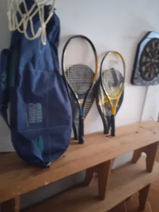 Raquetas de tenis y funda