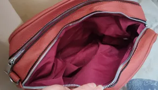 Bolso coral doble cremallera