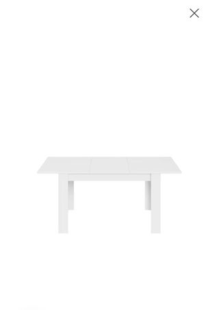 Mesa comedor extensible blanca 90X140-190