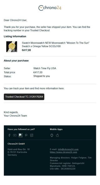 Swatch Omega Mission to the Sun