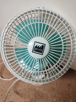 Ventilador portátil con pinza y cable electrico