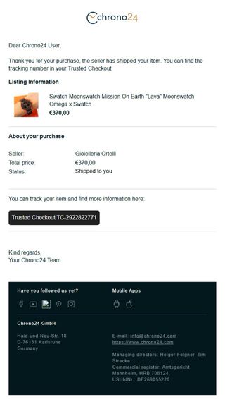 Swatch Omega Lava Bioceramic MoonSwatch